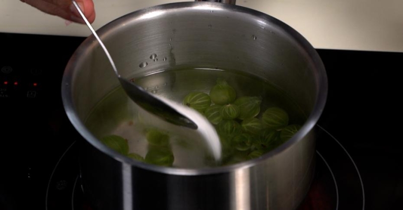 Кисель из крыжовника со свекольным соком